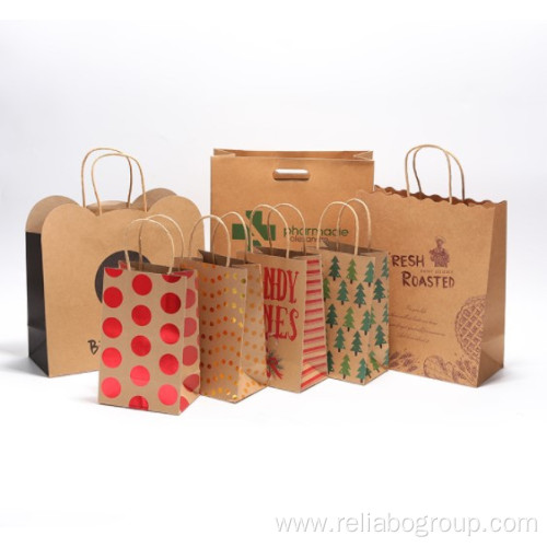 Customized brown kraft paper bags